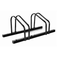 1 - 2 Bike Floor Parking Rack Storage Stand Bicycle Black