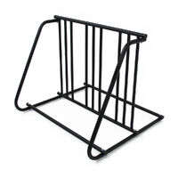 Floor Bike Rack Valet Up To 6 Bikes Bicycles Parking Stand Double Side Black