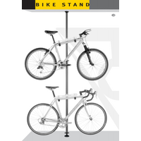 Heavy Duty Steel 2 Bike Bicycle Hanger Rack Storage Stand Roof to Ceiling