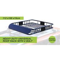 Universal Roof Rack Car Luggage Carrier Steel Vehicle Cargo 112cm