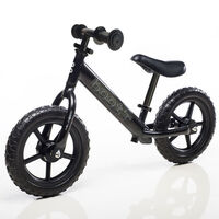 Boot'R 12" Steel Balance Toddler Kids Bike Black 