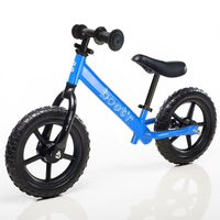 Boot'R 12" Steel Balance Toddler Kids Bike Blue