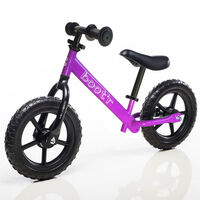 Boot'R 12" Light Weight Steel Balance Toddler Kids Bike Purple